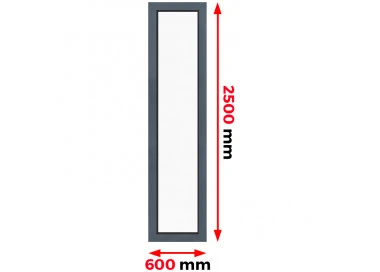 Aluminium Festverglasung 600 x 2500 mm MB-79N