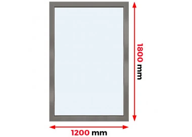 Aluminium Fenster Festverglasung 1200 x 1800 mm MB 79N