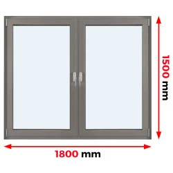 Aluminium Dreh/Kipp Fenster Warme Kante 1800 x 1500 mm MB 79N
