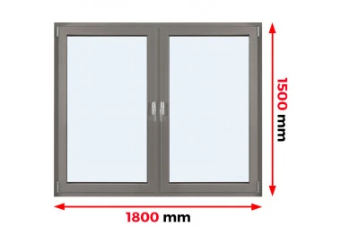 Aluminium Dreh/Kipp Fenster Warme Kante 1800 x 1500 mm MB 79N