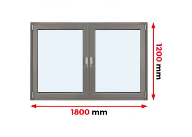 Aluminium Dreh/Kipp Fenster 1800 x 1200 mm MB 79N