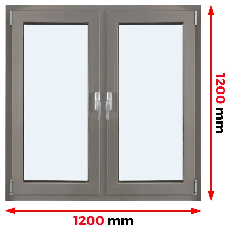 Aluminium Fenster 1200 x 1200 mm Dreh-Kipp MB 79N