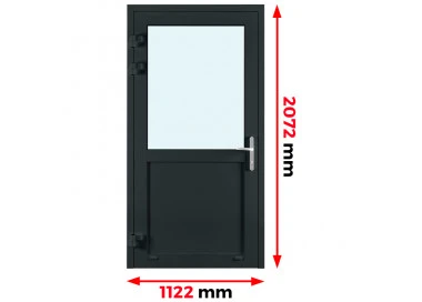 Aluminium Tür 1122 x 2072 mm Brandschutz Feuerschutz Profil MB78ei EI60