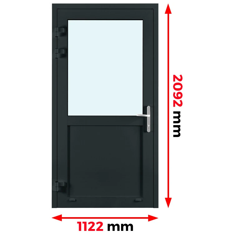 Aluminium Brandschutztüren EI60 1122 x 2092 mm MB-78EI