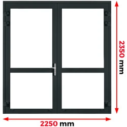 Aluminium Tür 2250 x 2350 mm EI30 Feuerschutz Brandschutz MB78ei