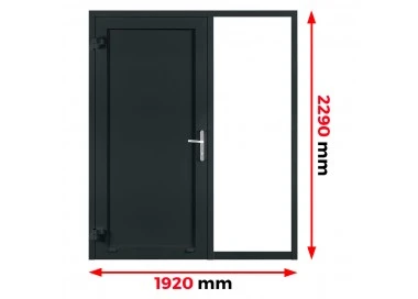 Aluminium Tür 1920 x 2290 mm Aluprof MB70