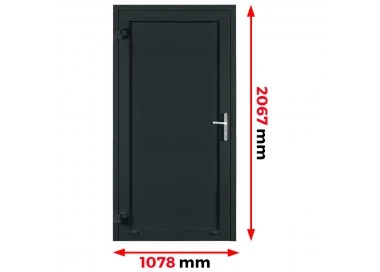 Aluminium Tür 1078 x 2067 mm Paneel Profil MB45