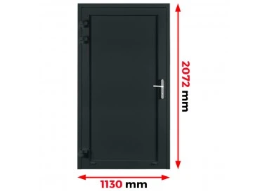 Brandschutztür Aluminium Tür 1130 x 2072 mm Profil MB78ei