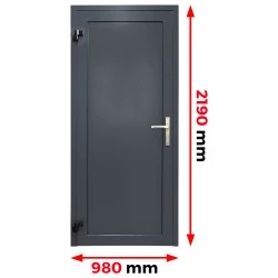 Aluminium Tür mit Platte 980 x 2190 mm MB-70