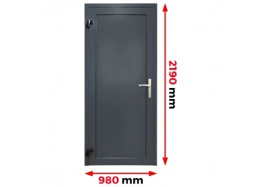Aluminium Tür mit Platte 980 x 2190 mm MB-70