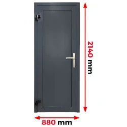 Aluminium Tür mit Platte 880 x 2140 mm MB-70