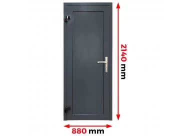 Aluminium Tür mit Platte 880 x 2140 mm MB-70