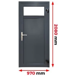 Aluminium Tür mit Platte 970 x 2080 mm MB-70