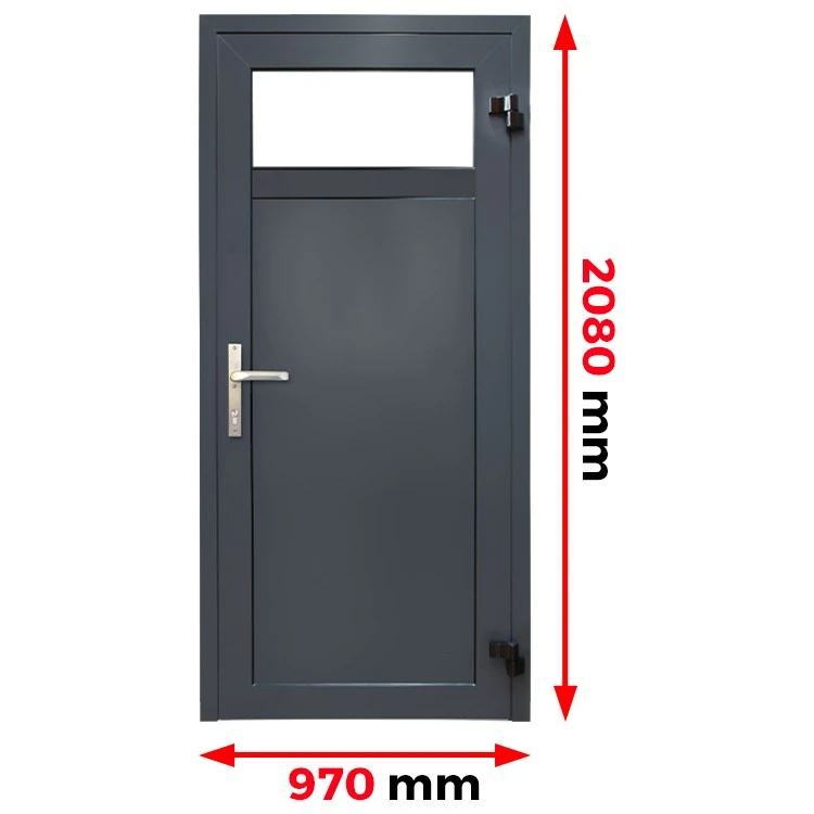 Aluminium Tür mit Platte 970 x 2080 mm MB-70