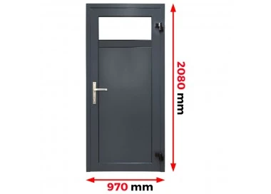 Aluminium Tür mit Platte 970 x 2080 mm MB-70