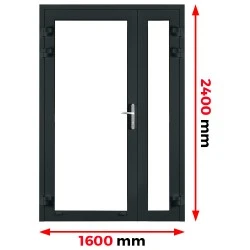 Aluminium Brandschutztüren EI60 1600 x 2400 mm Aluprof MB-78EI
