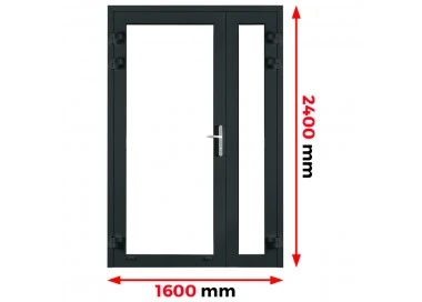 Aluminium Brandschutztüren EI60 1600 x 2400 mm Aluprof MB-78EI