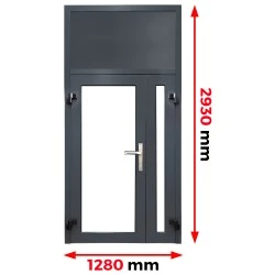 Aluminium Tür 1280 x 2930 mm MB70