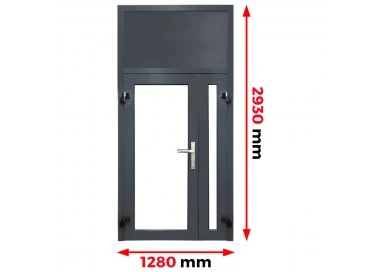 Aluminium Tür 1280 x 2930 mm MB70