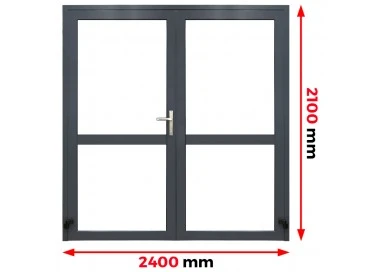 Aluminium Tür 2400 x 2100 mm Profil MB45