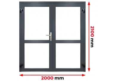 Aluminium Tür 2000 x 2100 mm profil MB70