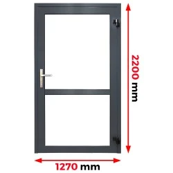 Aluminium Tür 1270 x 2200 mm Profil MB70