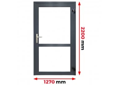 Aluminium Tür 1270 x 2200 mm Profil MB70