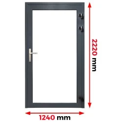 Aluminium Brandschutztür 1240 x 2220 mm MB78ei EI60
