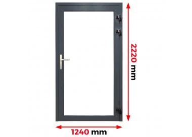 Aluminium Brandschutztür 1240 x 2220 mm MB78ei EI60