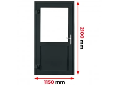 Aluminium Tür mit Platte 1150 x 2100 mm MB-70