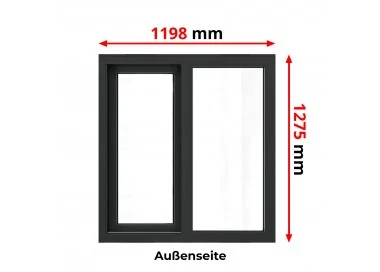 Aluminium Schiebefenster 1198 x 1275 mm MB-77HS