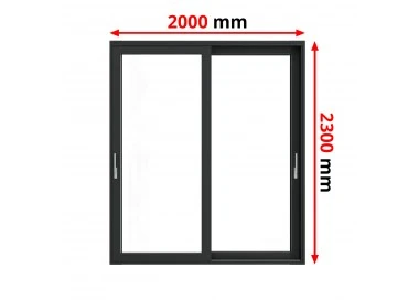 Aluminium Hebe-Schiebetüren 2000 x 2300 mm MB-77HS