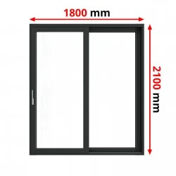 Aluminium Hebe-Schiebetürsystem 1800 x 2100 mm MB-77HS