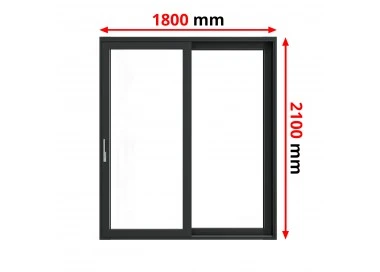 Aluminium Hebe-Schiebetürsystem 1800 x 2100 mm MB-77HS