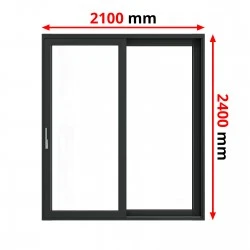 Aluminium Hebe-Schiebetürsystem 2100 x 2400 mm MB-77HS