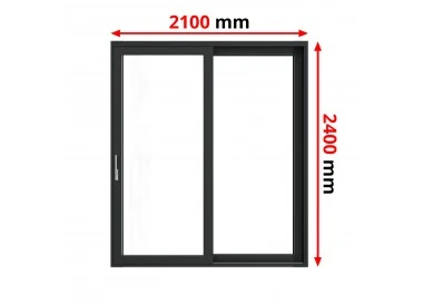 Aluminium Hebe-Schiebetürsystem 2100 x 2400 mm MB-77HS