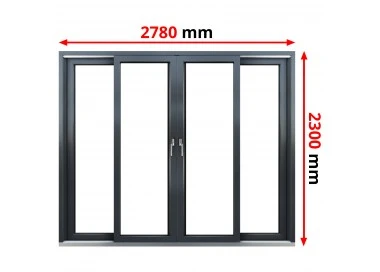 Aluminium Hebe-Schiebetürsystem 2780 x 2300 mm MB-77HS