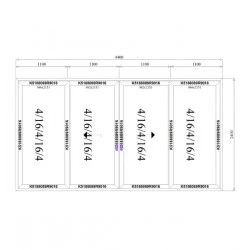 Aluminium Hebe-Schiebetüren 4400 x 2400 mm MB-77HS