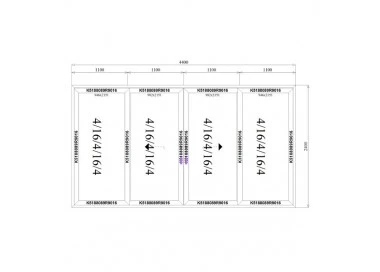 Aluminium Hebe-Schiebetüren 4400 x 2400 mm MB-77HS