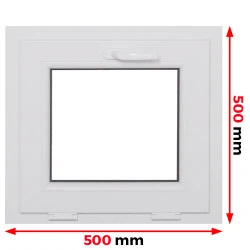 Kunststofffenster PVC Fenster 50 x 50 cm KIPP Aluplast Ideal 4000