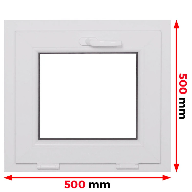 Kunststofffenster PVC Fenster 50 x 50 cm KIPP Aluplast Ideal 4000