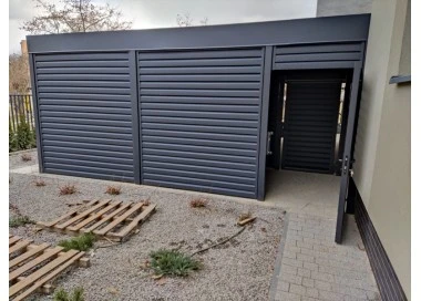 Carport Stahl Modern Garagen 6x6m Wande 6+0