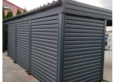 Carport Stahl Modern Garagen 6x6m Wande 6+0