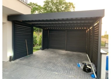 Carport Stahl Modern Garagen 6x6m Wande 6+0