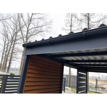 Carport Stahl Modern Garagen 6x6m Wande 4+3