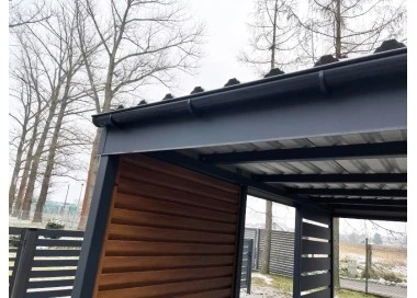 Carport Stahl Modern Garagen 6x6m Wande 3+0