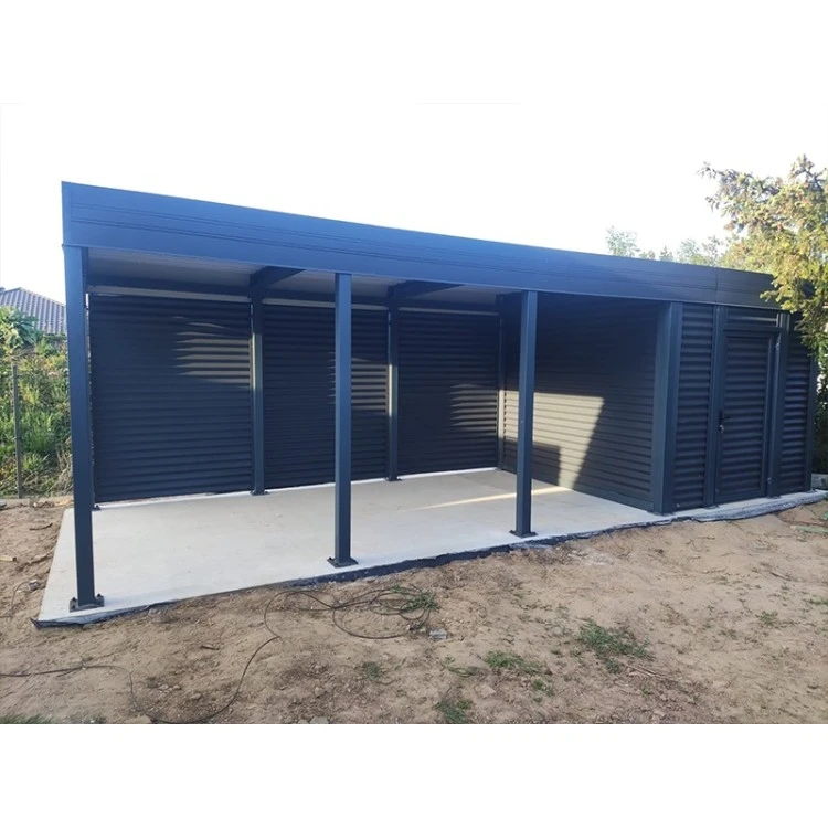 Carport Stahl Modern Garagen 6x6m Wande 3+0