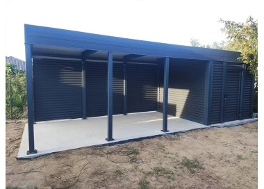 Carport Stahl Modern Garagen 6x6m Wande 3+0