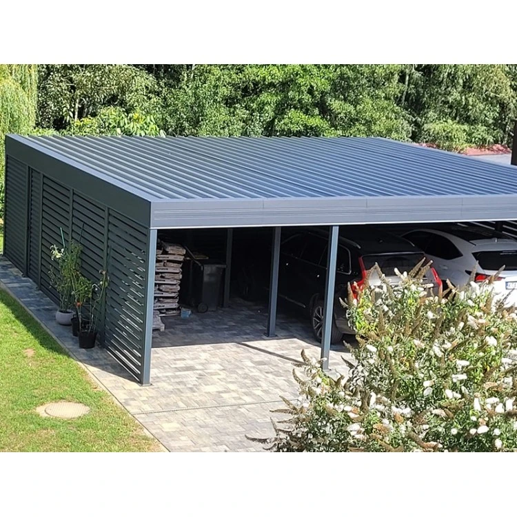 Carport Stahl Modern Garagen 6x6m Wande 3+0