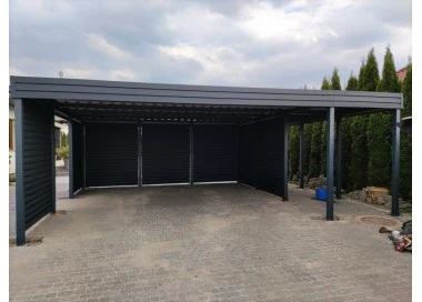 Carport Stahl Modern Garagen 6x6m Wande 3+0